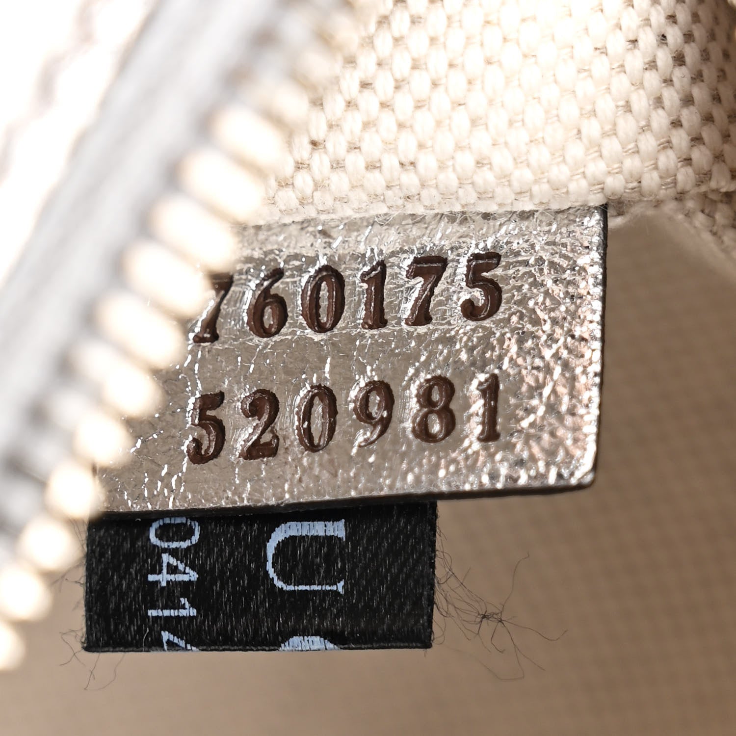 Gucci Metallic Sakai Be Green Calfskin Diagonal Stitched Mini Blondie Shoulder Bag Silver 7 of 10