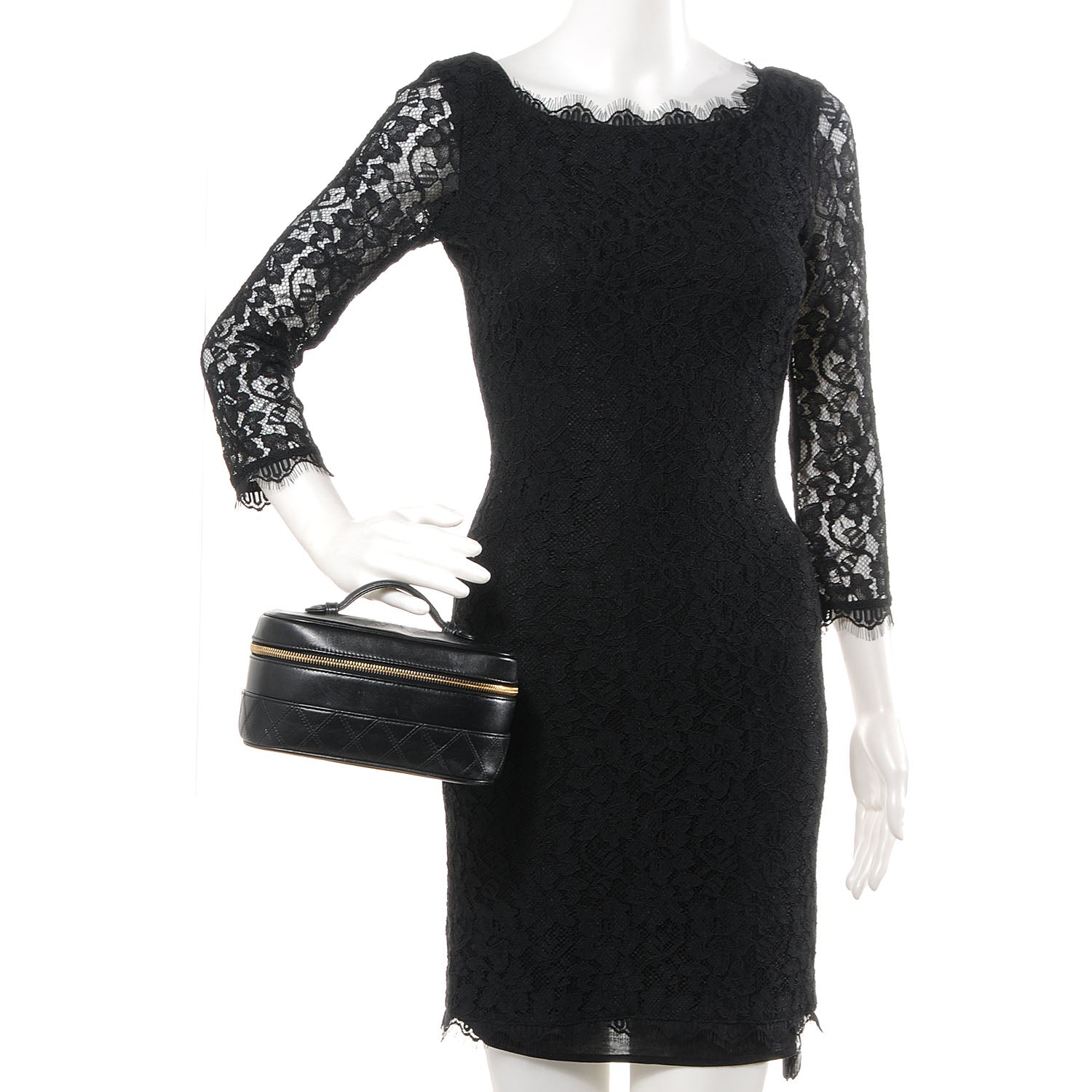 Chanel Lambskin Vanity Cosmetic Bag Black 2 of 9
