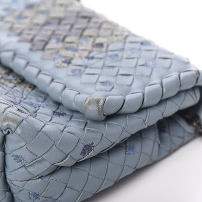 Bottega Veneta Nappa Ayers Embroidered Intrecciato Baby Olimpia Shoulder Bag Arctic 11 of 17