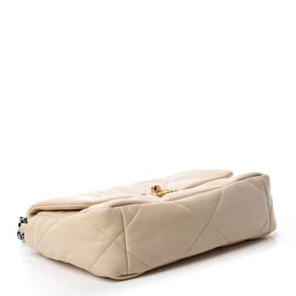 Chanel Lambskin Quilted Medium Chanel 19 Flap Light Beige 4 of 14