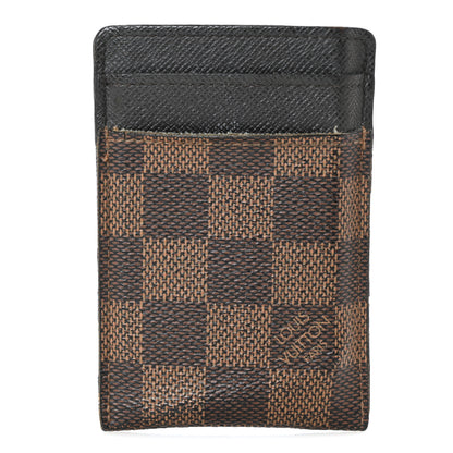 Louis Vuitton Damier Ebene Pince Card Holder Bill Clip 1 of 8