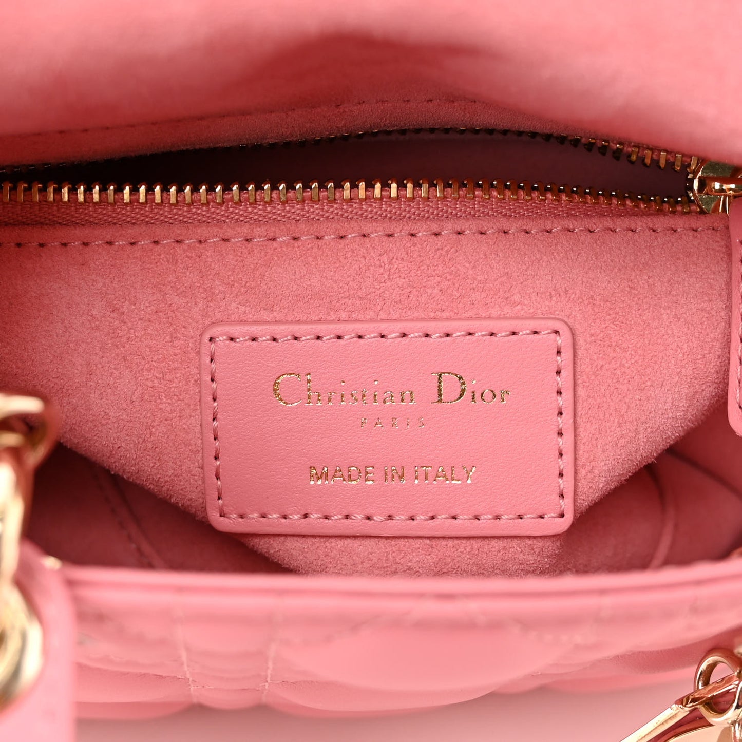 Lambskin Cannage Mini Lady Dior Light Pink