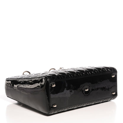 Christian Dior Patent Cannage Large Lady Dior Black 4 of 7