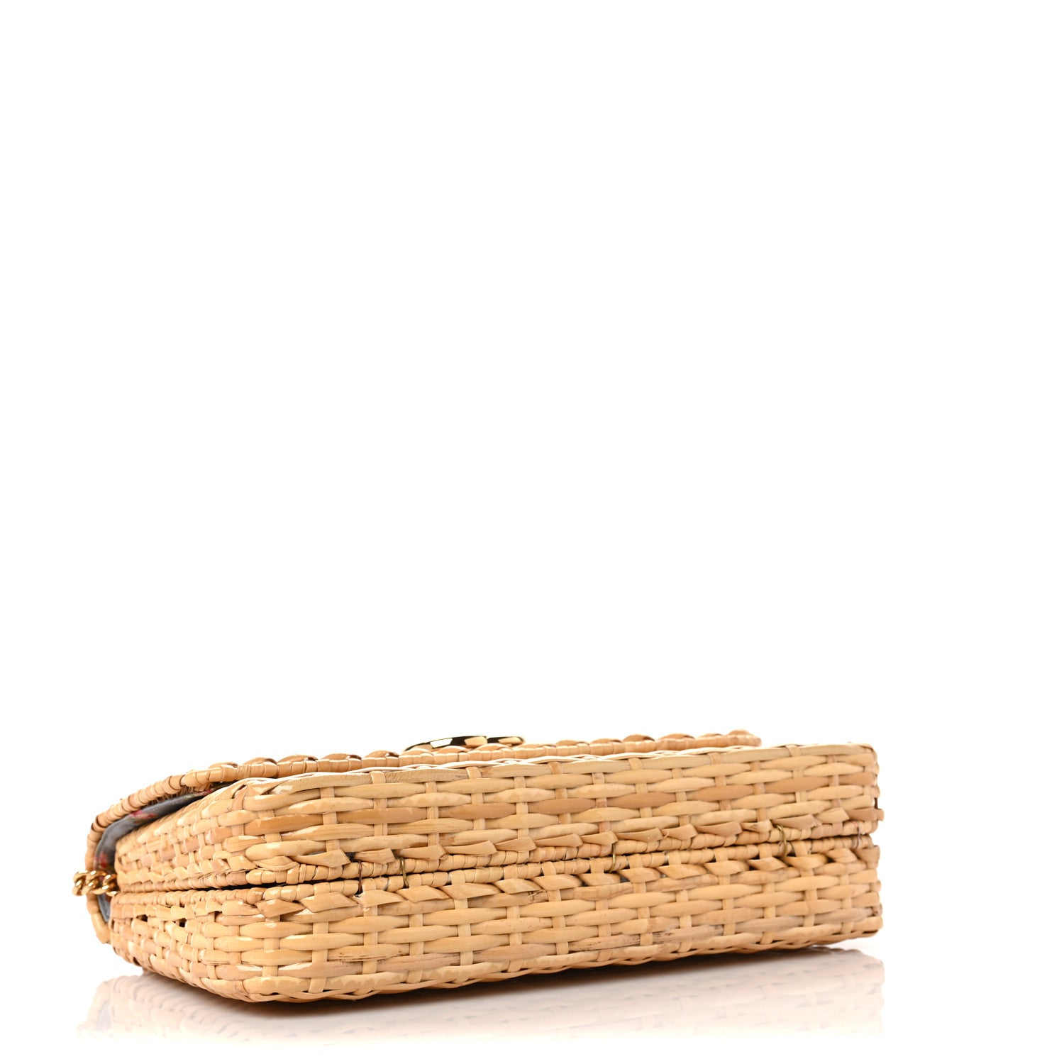 Gucci Glazed Wicker Small Cestino Shoulder Bag Natural 4 of 10