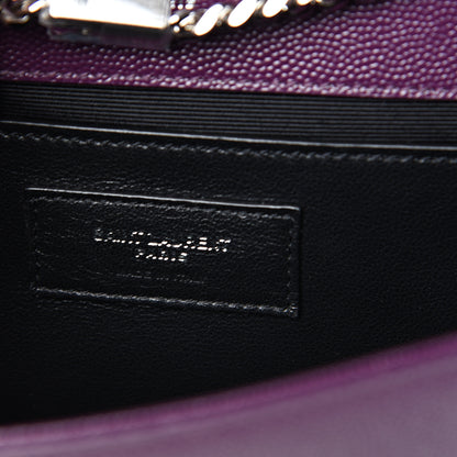 Saint Laurent Grain De Poudre Small Monogram Kate Satchel Lilac 5 of 11