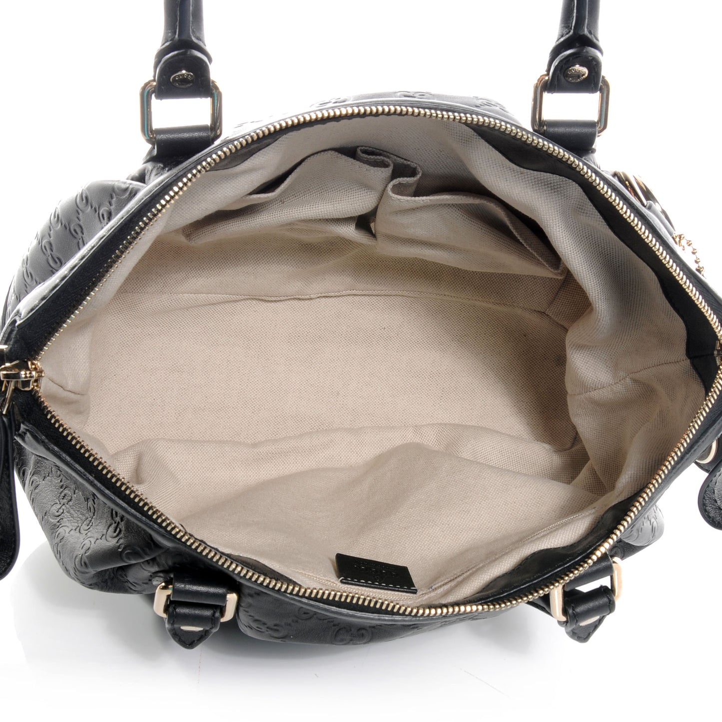 Guccissima Medium Sukey Top Handle Bag Black
