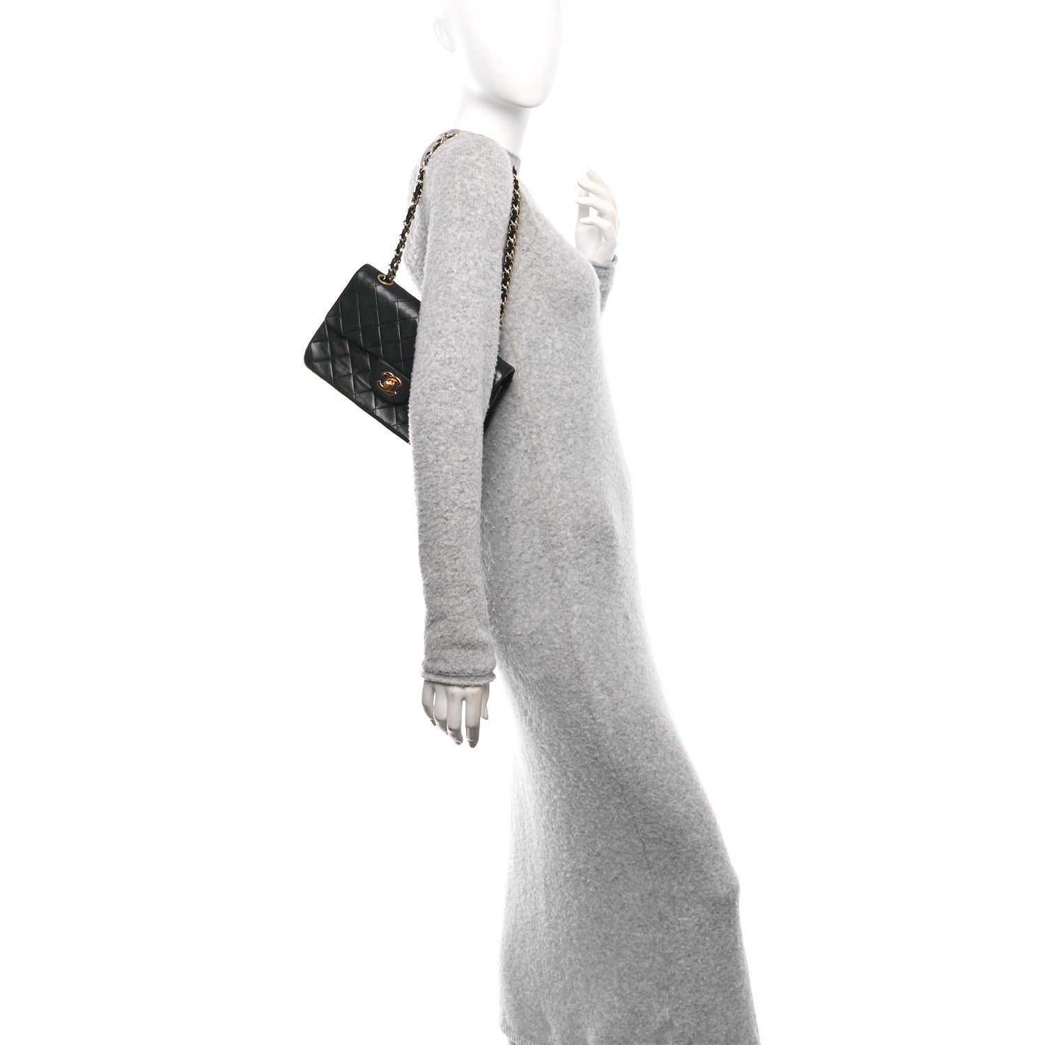 Chanel Lambskin Quilted Small Double Flap Black 2 of 10