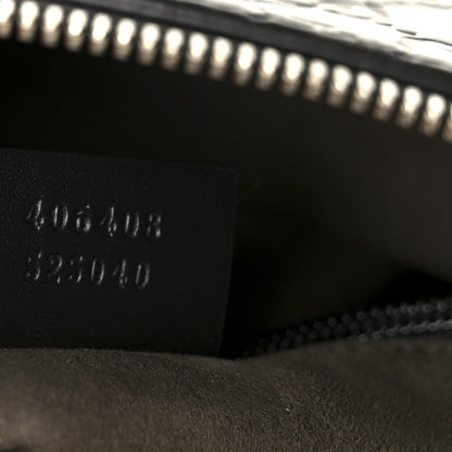 Gucci Guccissima Signature Medium Flat Messenger Bag Black 7 of 11