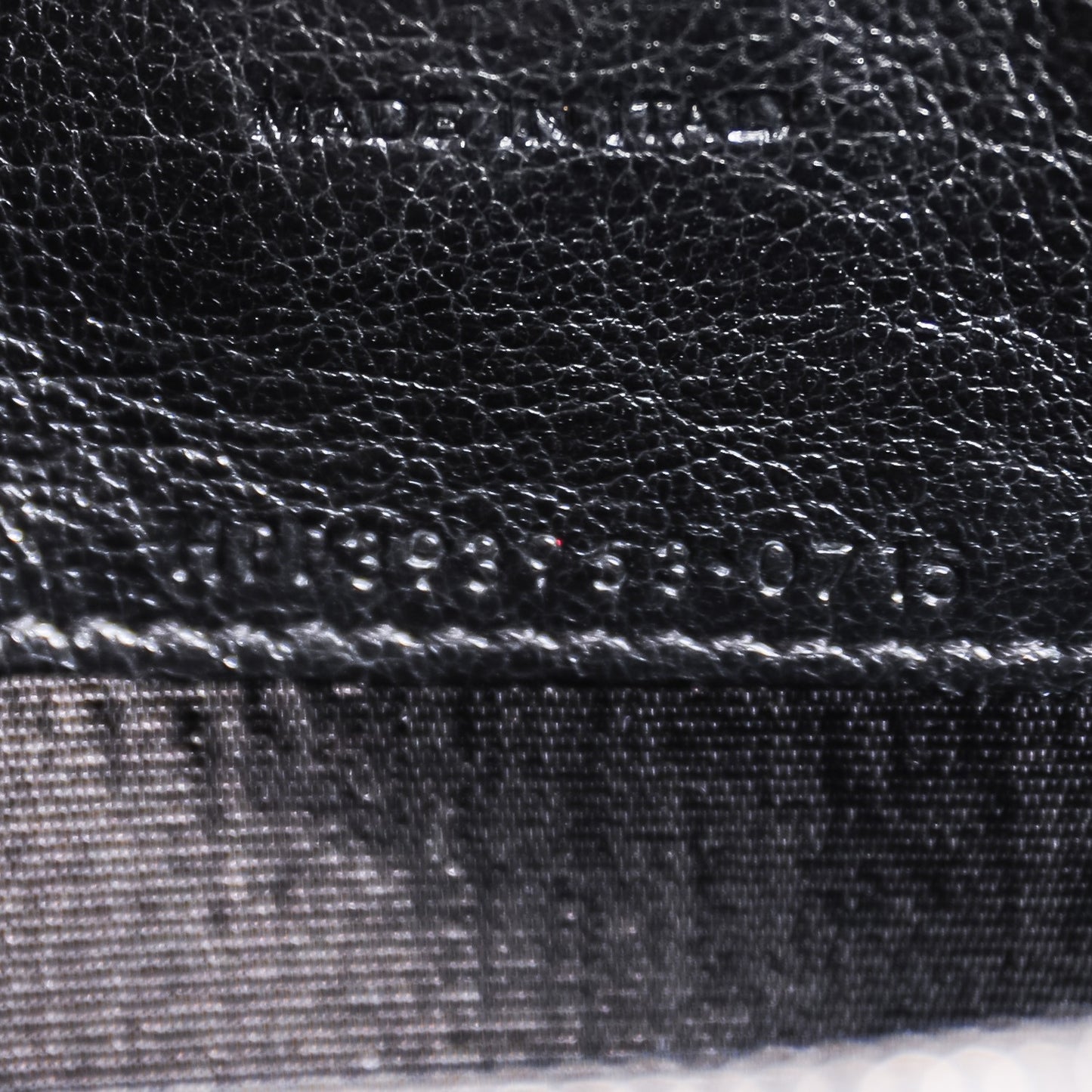 Calfskin Matelasse Chevron Monogram Chain Wallet Black