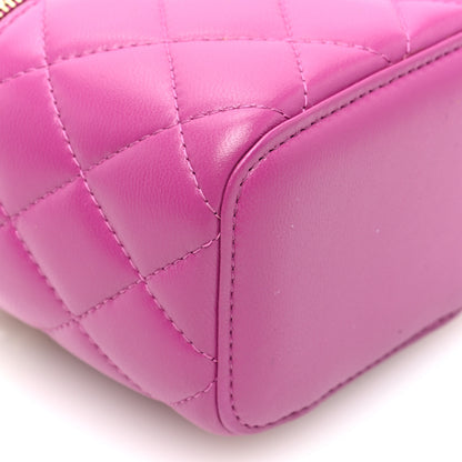 Chanel Lambskin Quilted Pearl Crush Mini Vanity Case With Chain  Purple 9 of 10