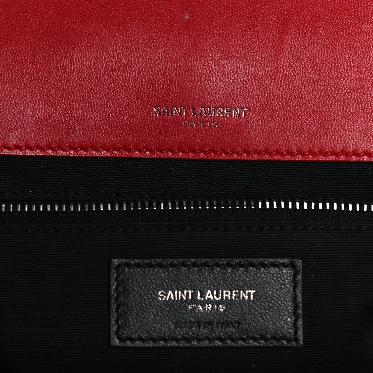 Saint Laurent Lambskin Patchwork Monogram Medium Jamie Red 7 of 13
