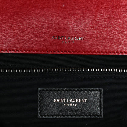 Saint Laurent Lambskin Patchwork Monogram Medium Jamie Red 7 of 13