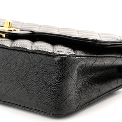 Chanel Caviar Quilted Medium Double Flap Black 10 of 13