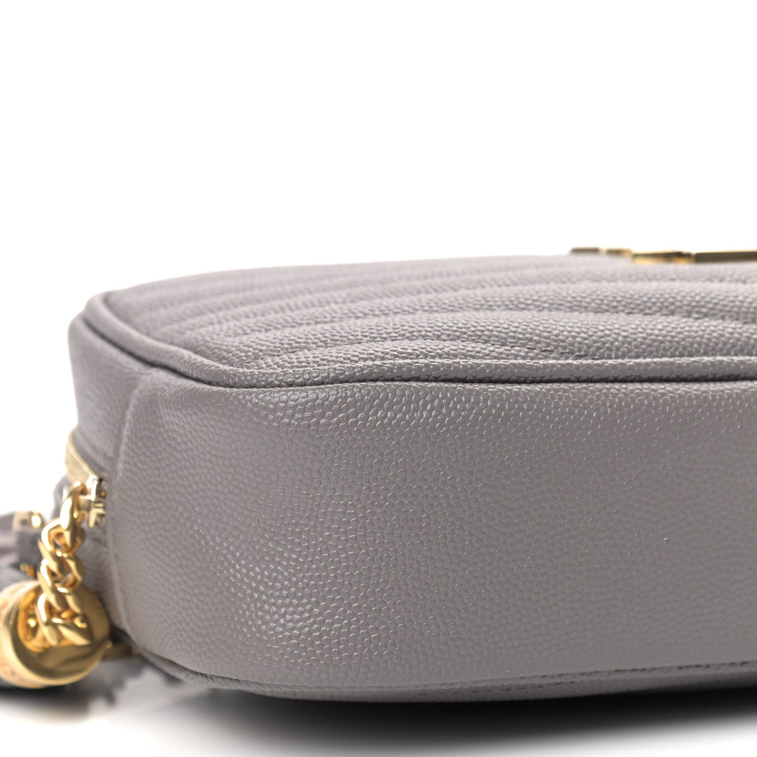 Saint Laurent Grain De Poudre Matelasse Monogram Mini Lou Camera Bag Fog 5 of 8