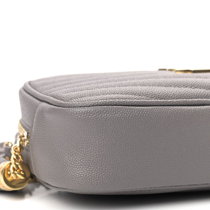 Saint Laurent Grain De Poudre Matelasse Monogram Mini Lou Camera Bag Fog 5 of 8