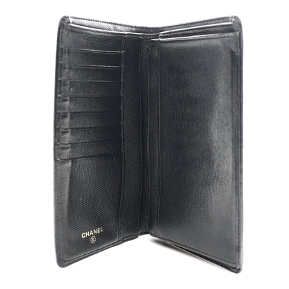 Chanel Grained Calfskin CC Button Yen Wallet Black 5 of 8