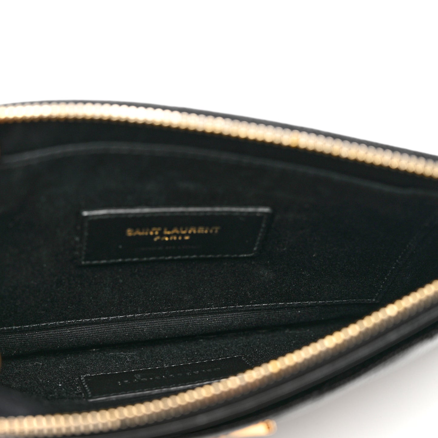 Grain De Poudre Chevron Monogram Large Bill Pouch Black