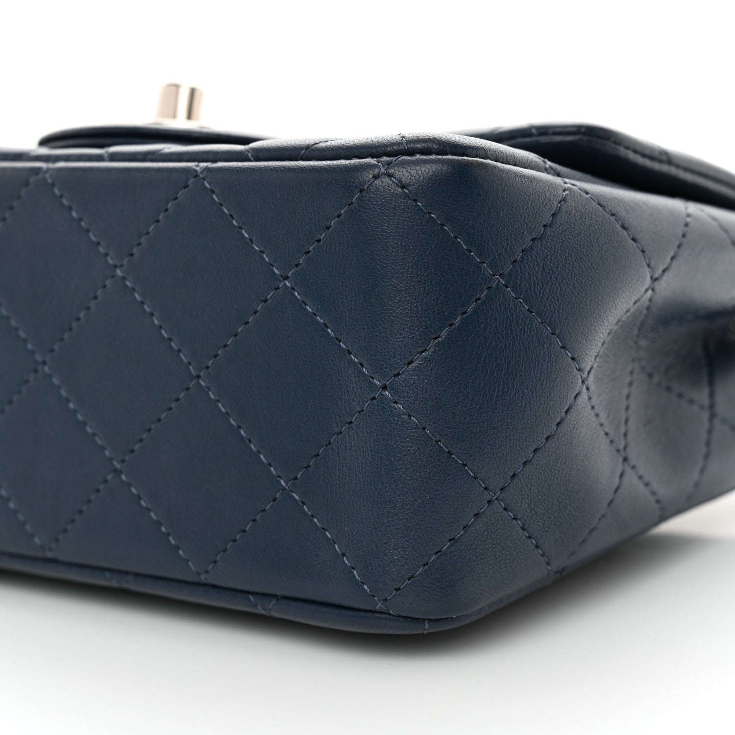Chanel Lambskin Quilted Mini Square Flap Navy 10 of 10