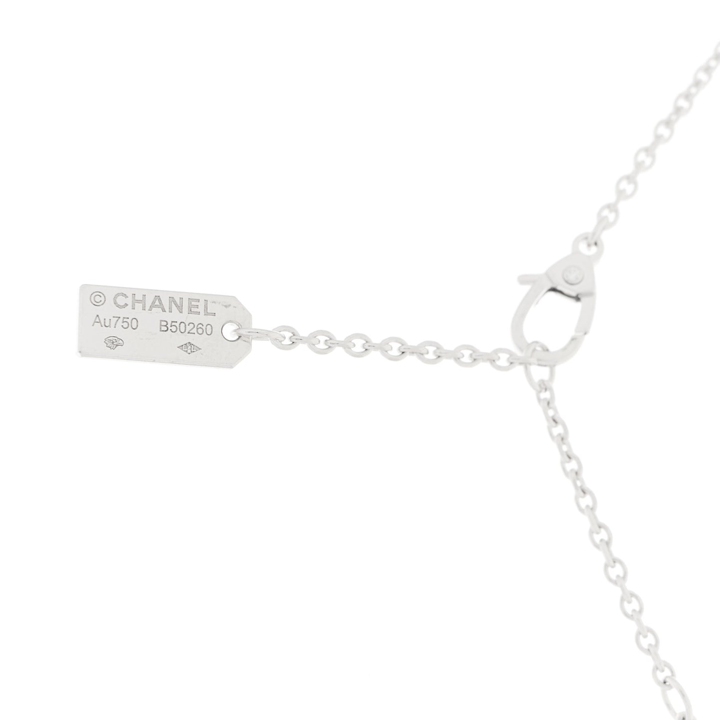18K White Gold Diamond Eternal No 5 Necklace