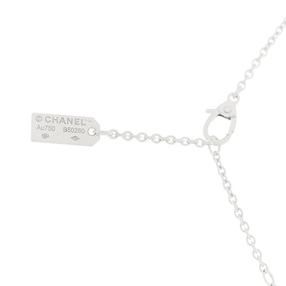 Chanel 18K White Gold Diamond Eternal No 5 Necklace 6 of 6