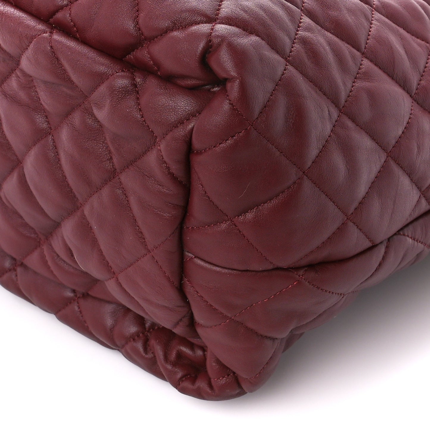Metallic Lambskin Medium Coco Cocoon Reversible Tote Light Gold