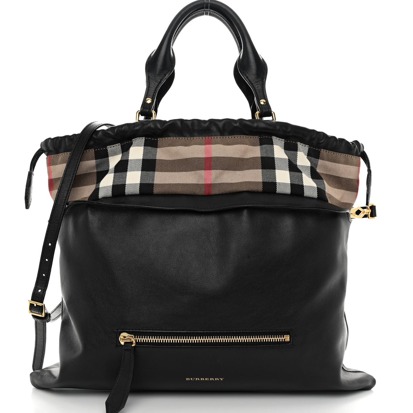 Calfskin House Check Big Crush Black