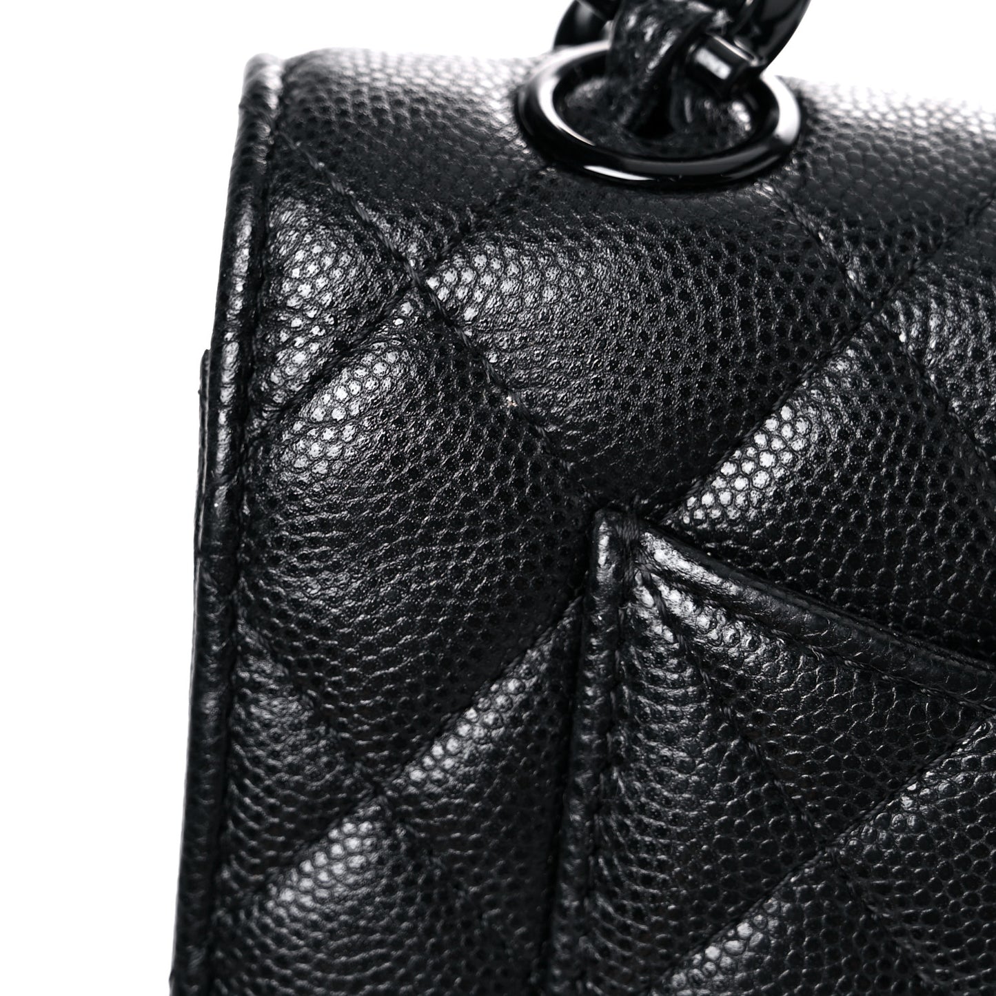 Caviar Quilted My Everything Wallet On Chain WOC Black