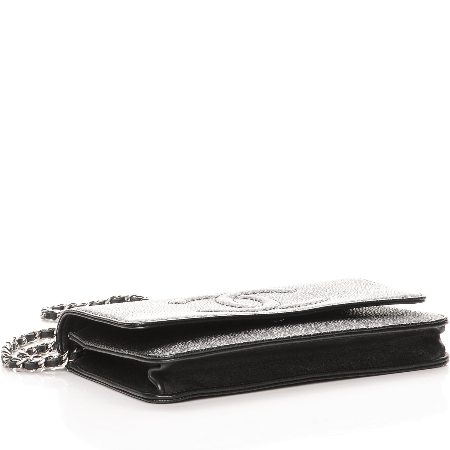 Chanel Caviar Timeless CC Wallet On Chain WOC Black 4 of 9