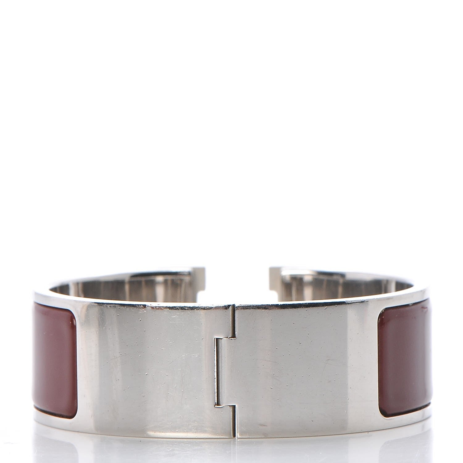 Hermes Enamel Wide Clic Clac H Bracelet PM Rouge Amarante 3 of 5