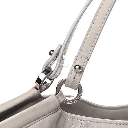 Chanel Iridescent Calfskin Diamond Stitched CC Shopping Tote Gris Clair 13 of 15