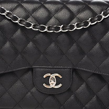 Chanel Caviar Quilted Jumbo Double Flap Black 14 of 17