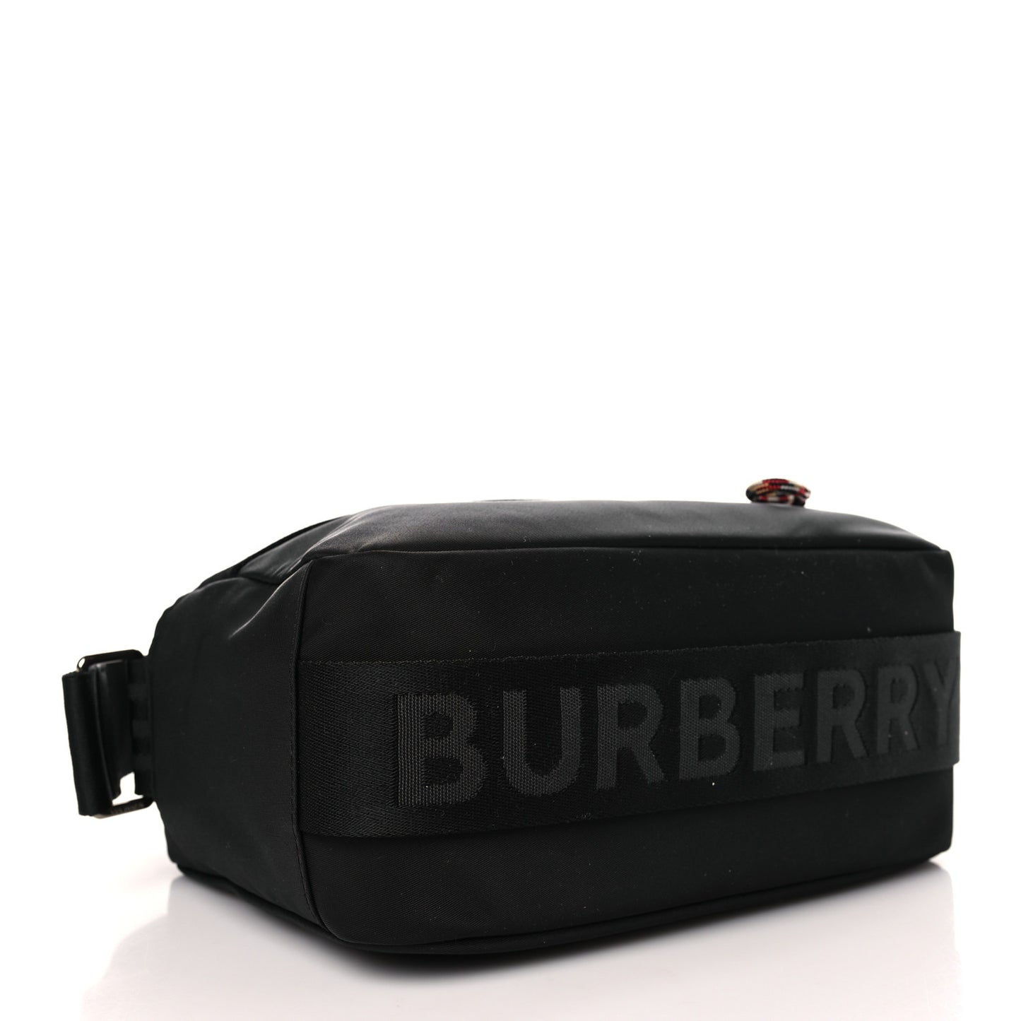 Nylon Logo Detail Crossbody Bag Black