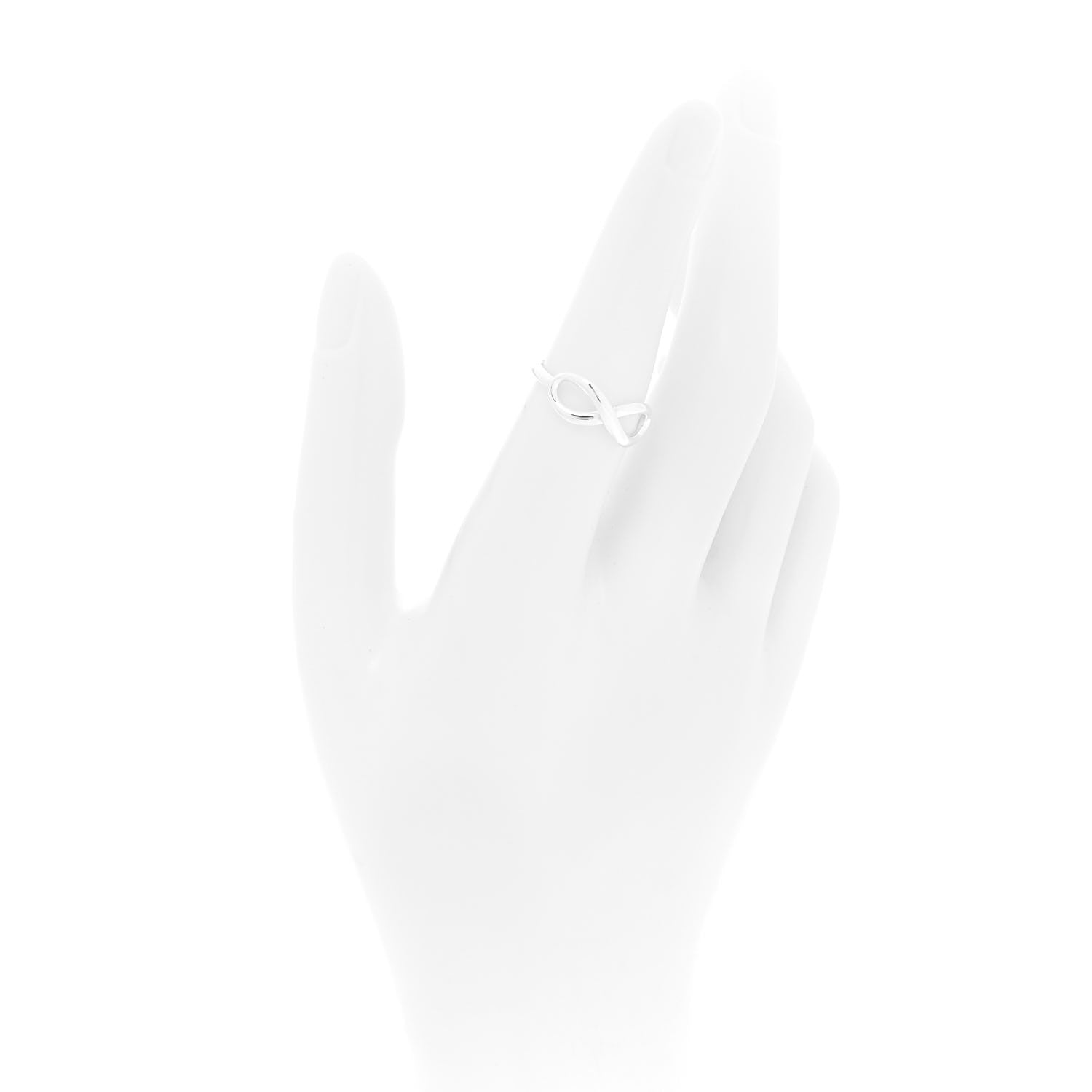 Tiffany Sterling Silver Infinity Ring 53 6.25 2 of 4