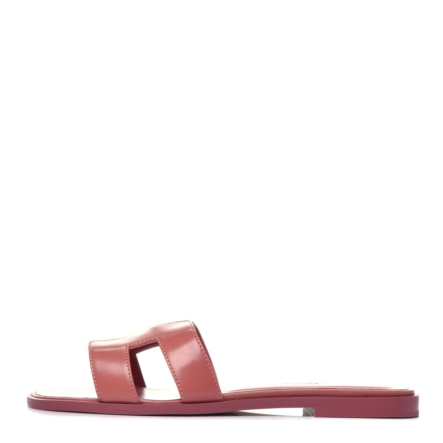 Hermes Goatskin Oran Sandals 38 Rouge Blush 1 of 7