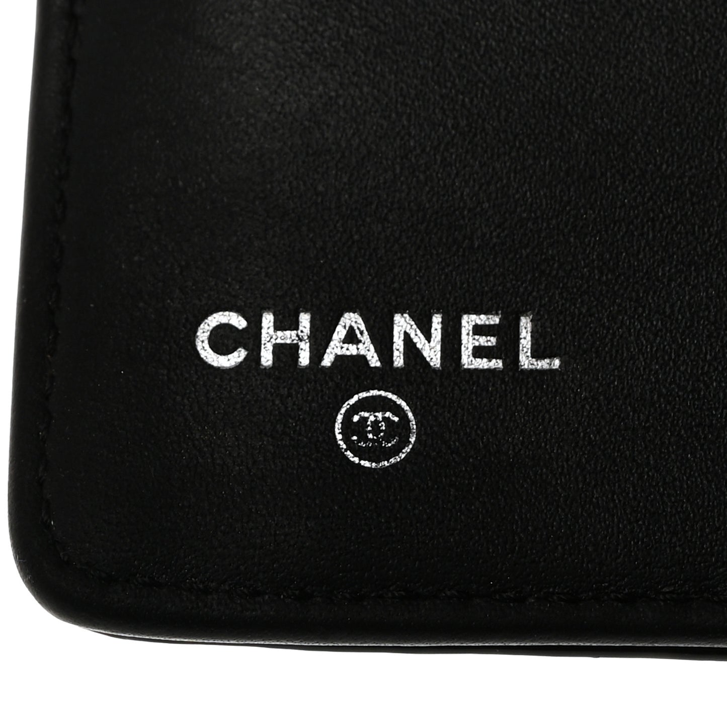 Patent Calfskin Quilted Boy Yen Wallet Black