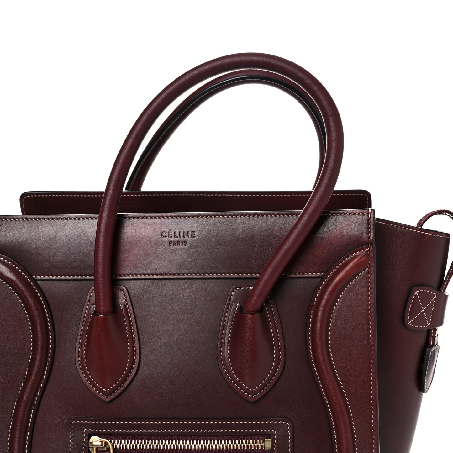 Smooth Calfskin Micro Luggage Burgundy