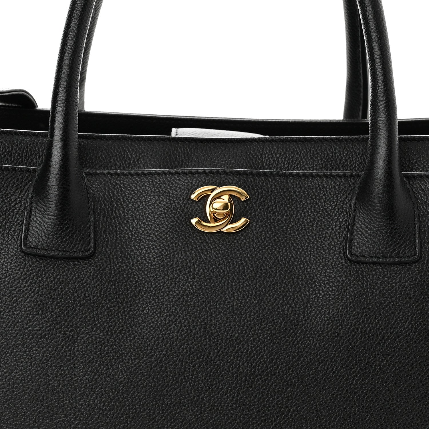 Chanel Calfskin Cerf Executive Shopper Tote Black 7 of 9
