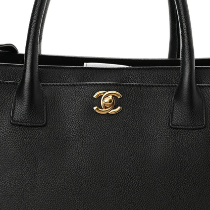 Chanel Calfskin Cerf Executive Shopper Tote Black 7 of 9