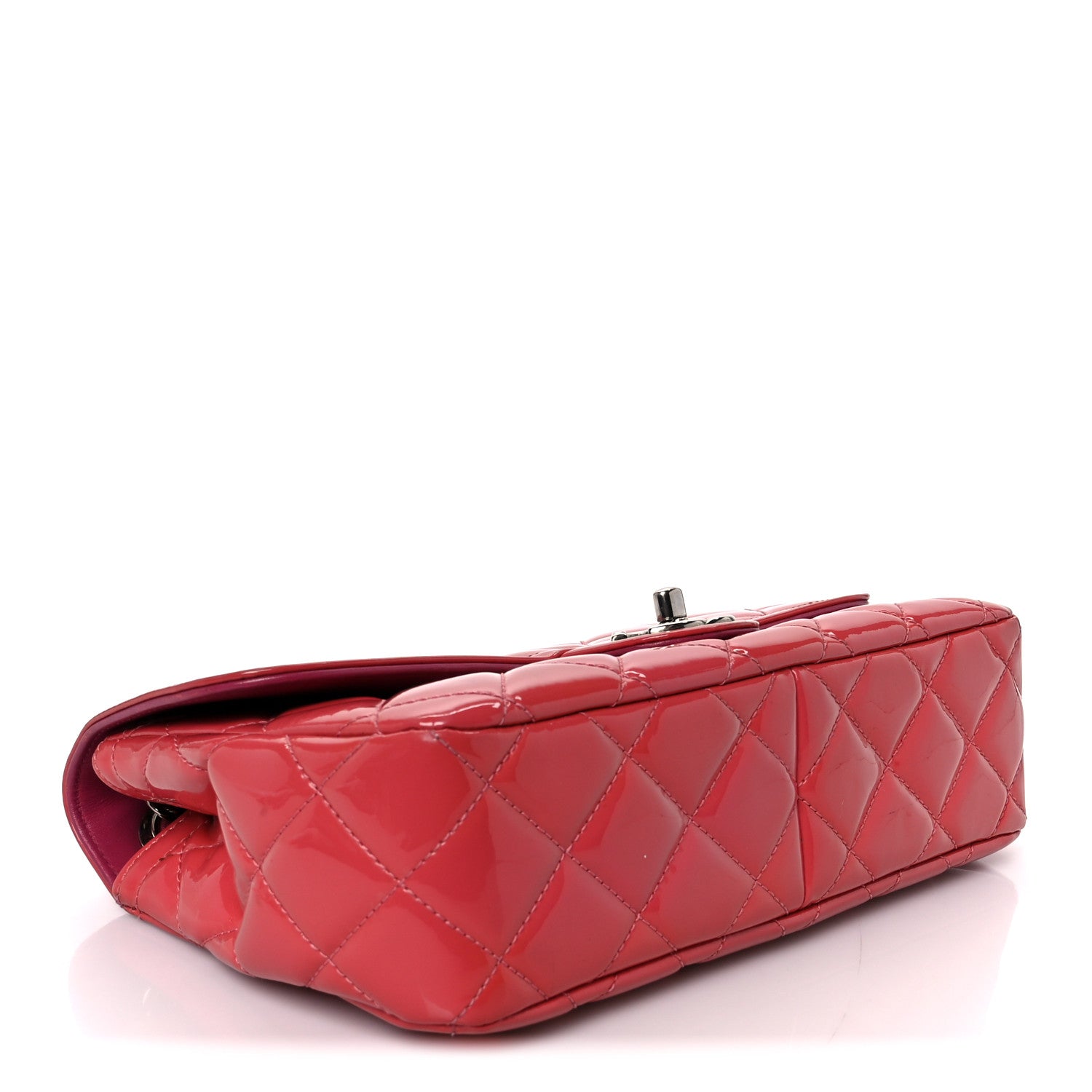 Chanel Patent Quilted Large Coco Shine Flap Pink 4 of 11
