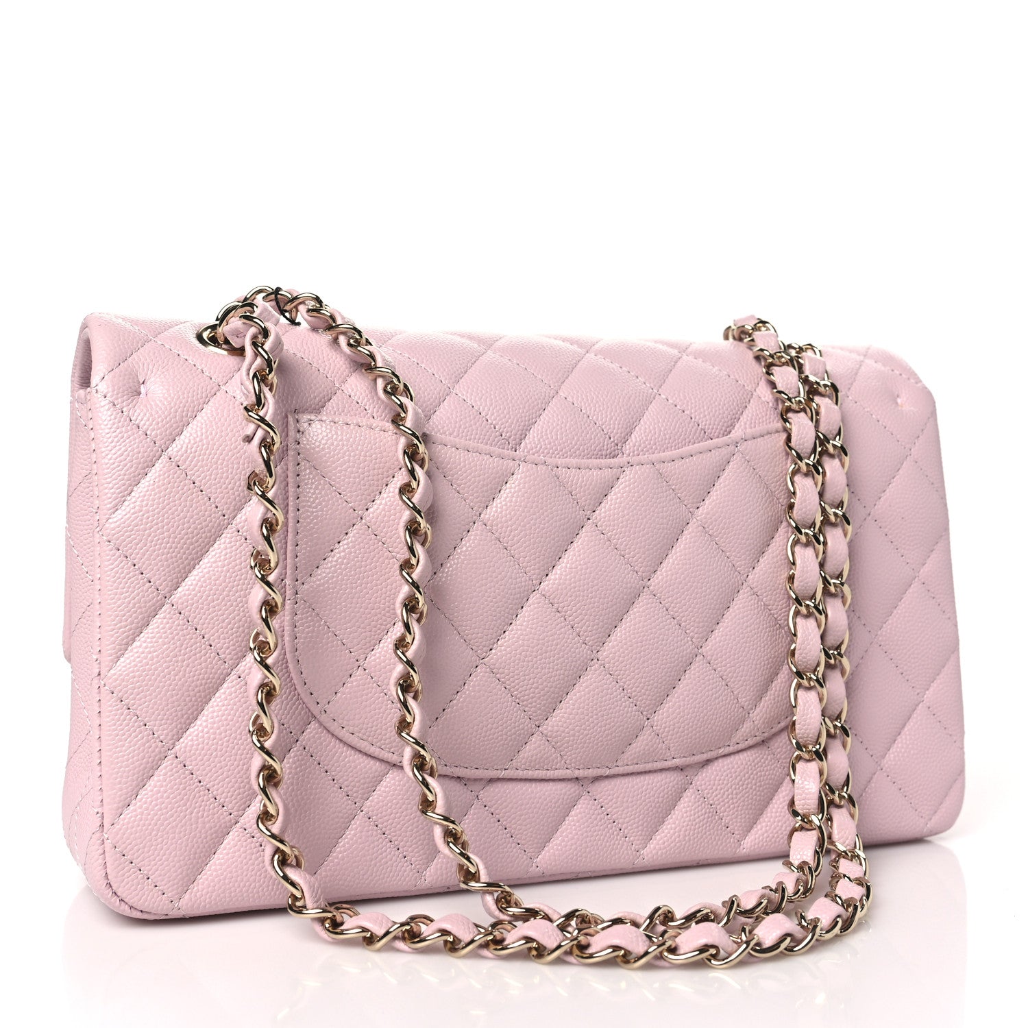 Chanel Caviar Quilted Medium Double Flap Light Pink 3 of 11