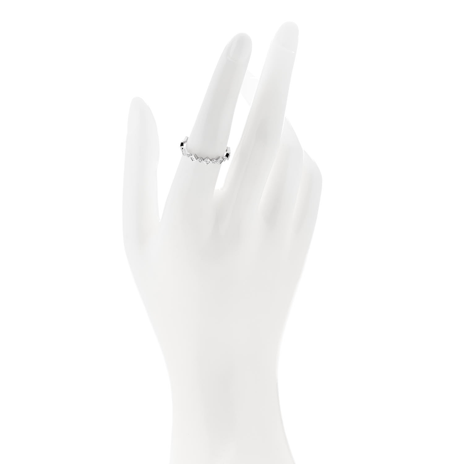 Tiffany Platinum Diamond Jazz Band Ring 54 7 2 of 5