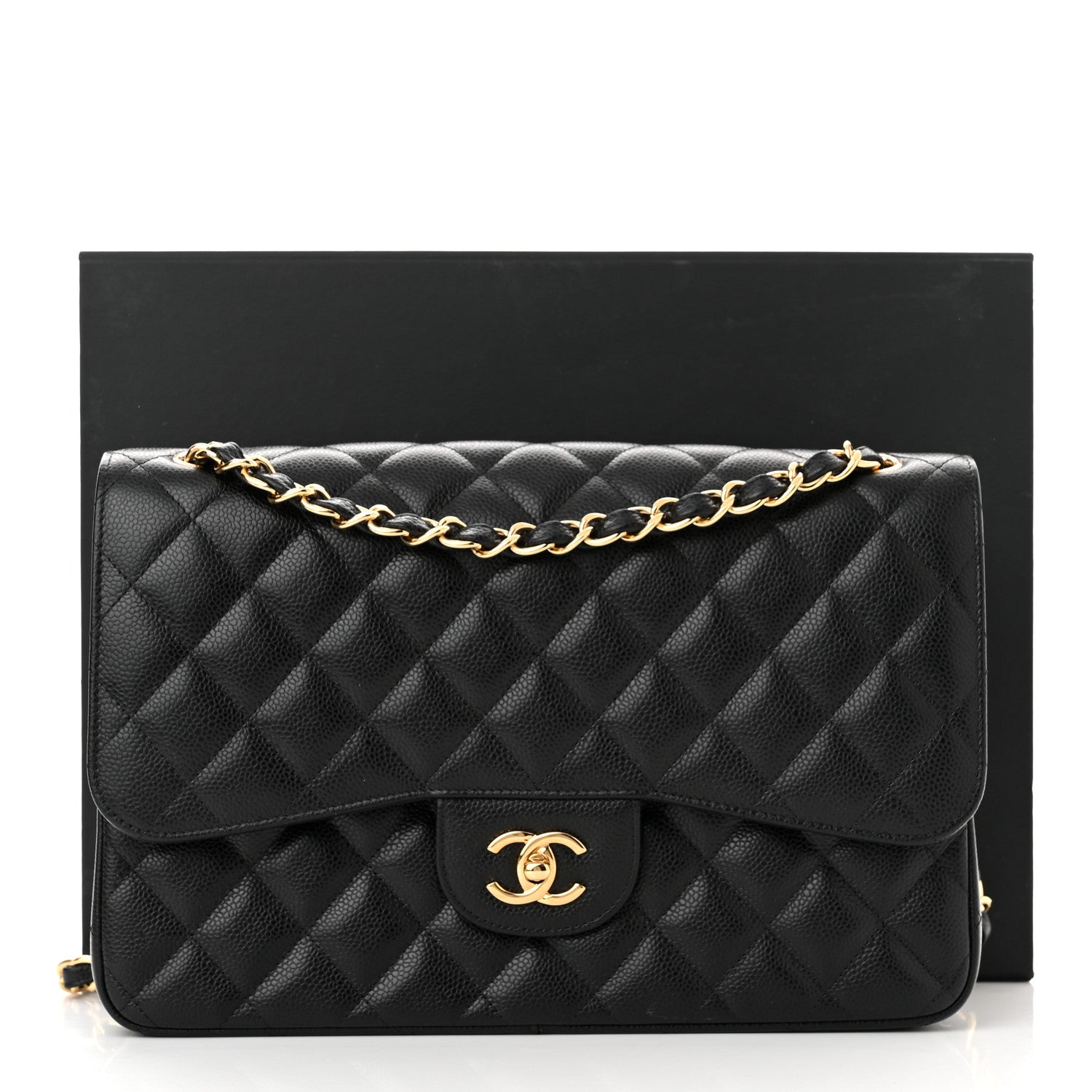 Chanel Caviar Quilted Jumbo Double Flap Black 11 of 11