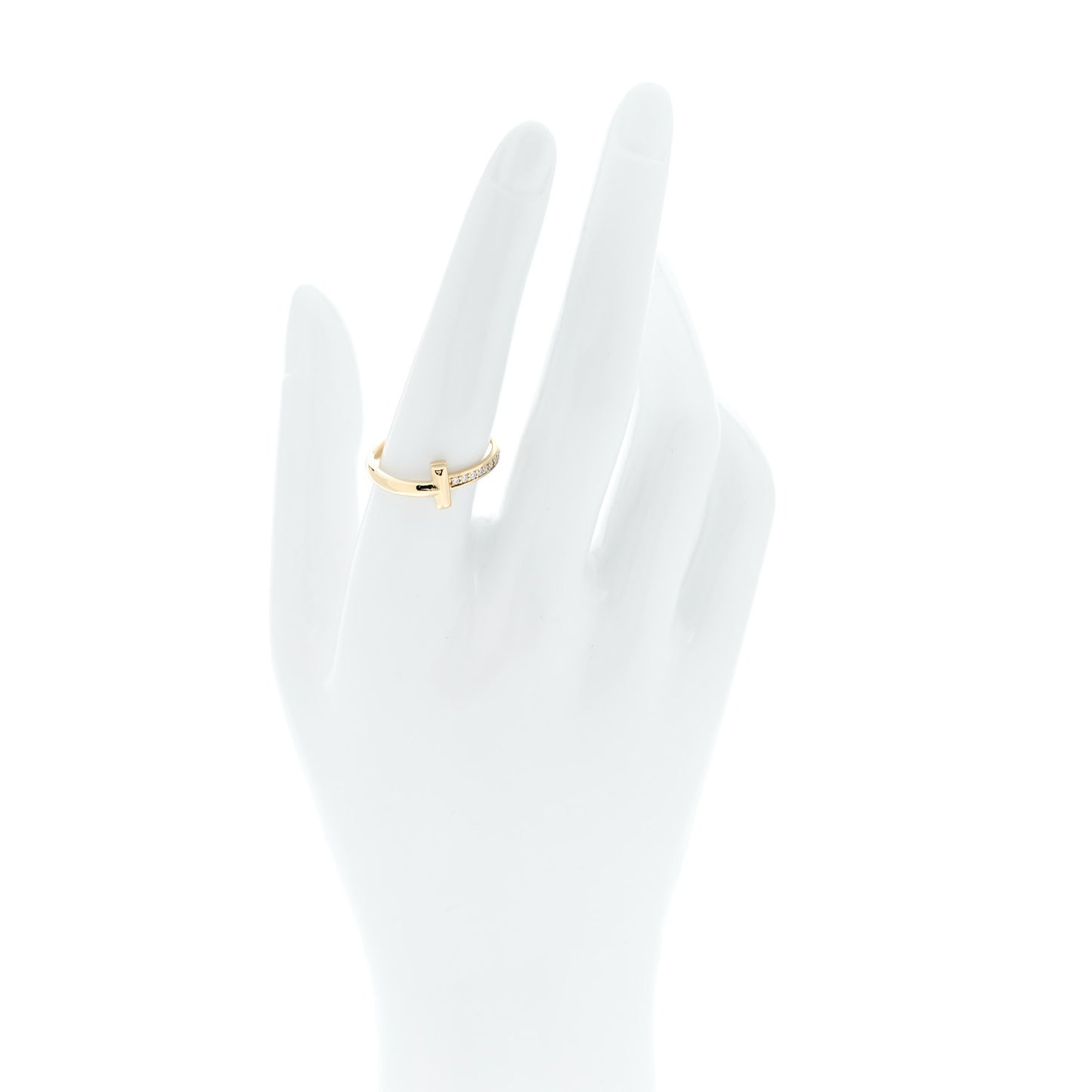18K Yellow Gold Diamond 2.5mm T T1 Ring 58 8.25