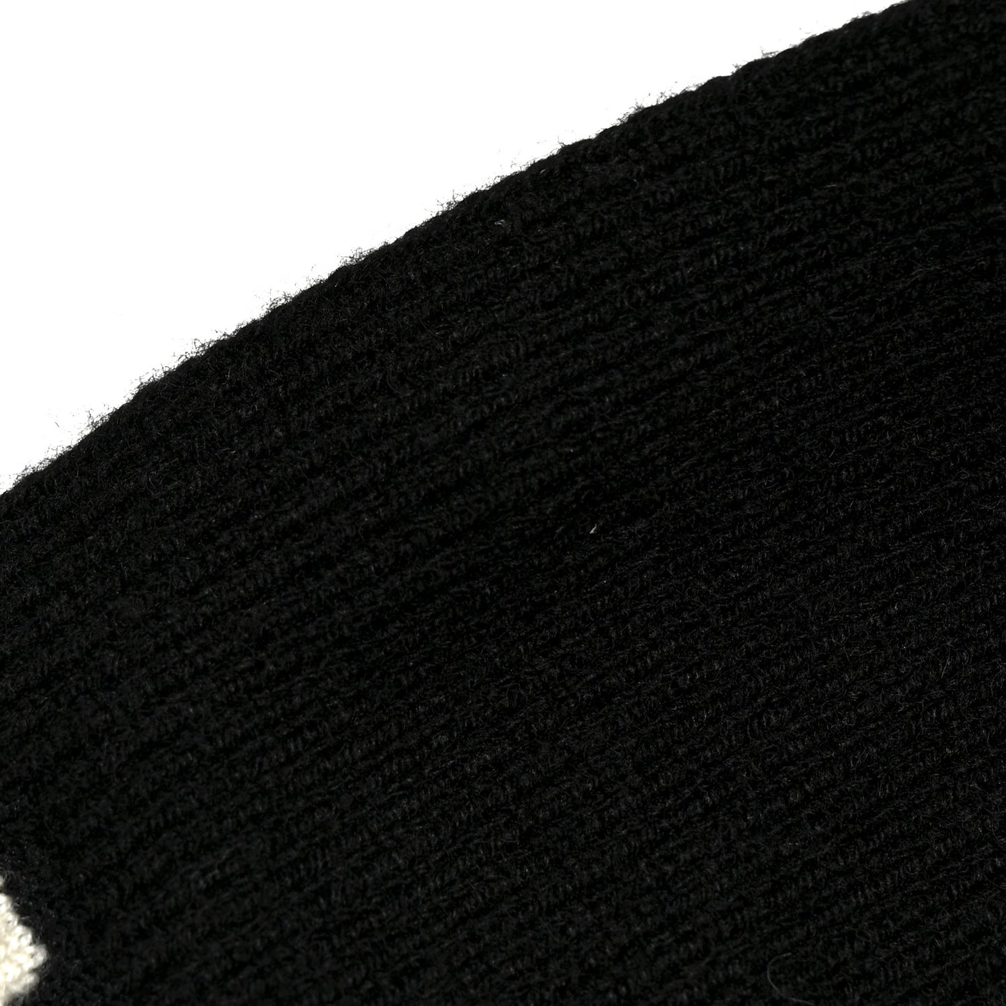 Cashmere Logo Scarf Black White