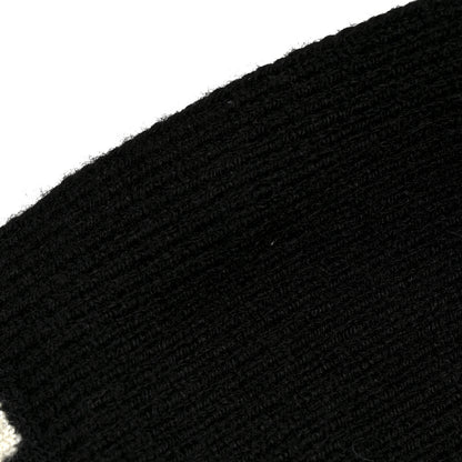 Chanel Cashmere Logo Scarf Black White 4 of 5