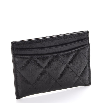 Chanel Glazed Calfskin Quilted Card Holder Black 3 of 8
