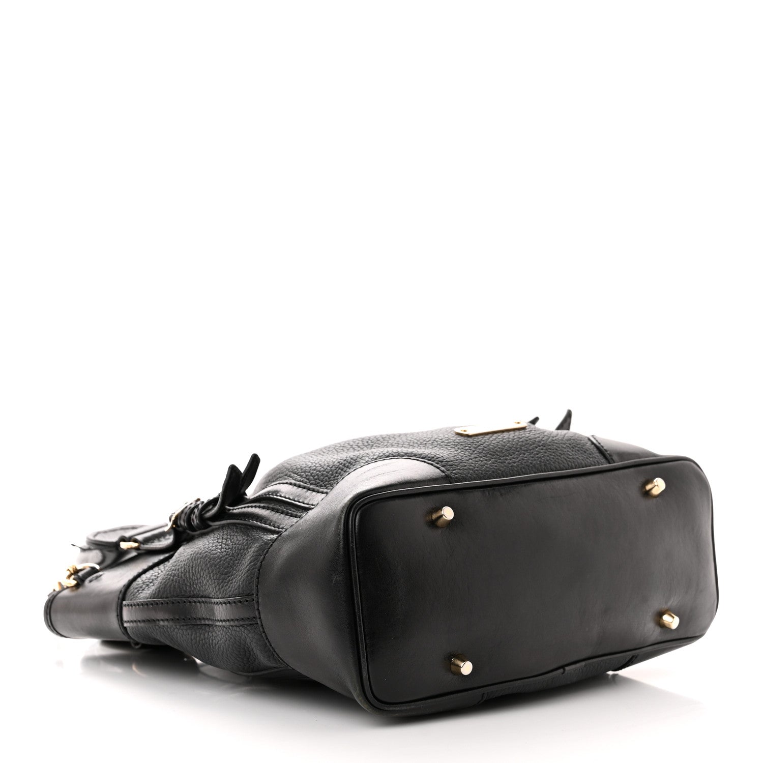 Burberry Calfskin Medium Whipstitch Tote Black 4 of 14