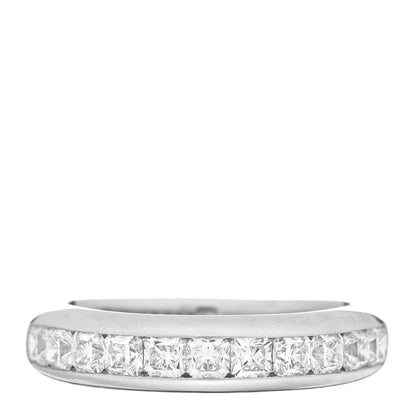 Tiffany Platinum Diamond Lucida Half Circle Wedding Band Ring 47 4 1 of 4