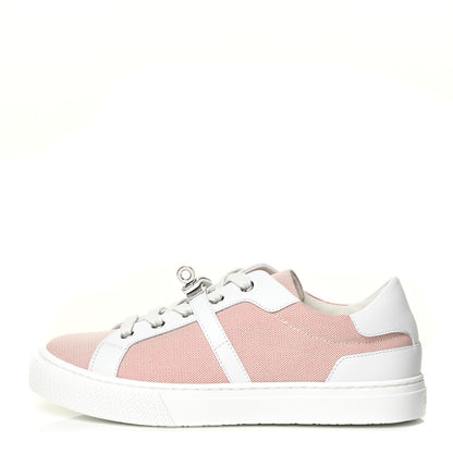Hermes Calfskin Canvas Day Sneakers 37 Framboise White 1 of 13