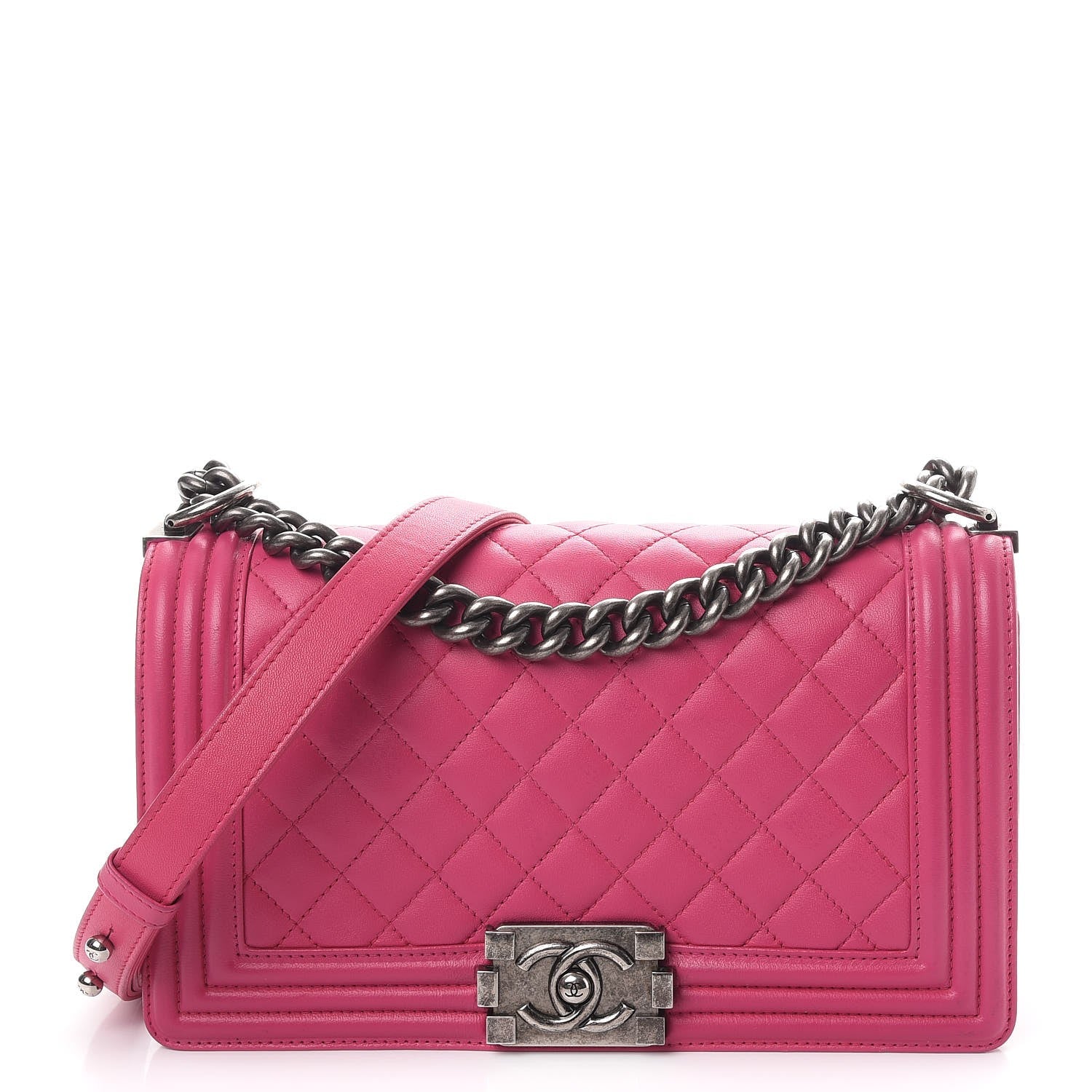 Chanel Lambskin Quilted Medium Boy Flap Pink 1 of 13